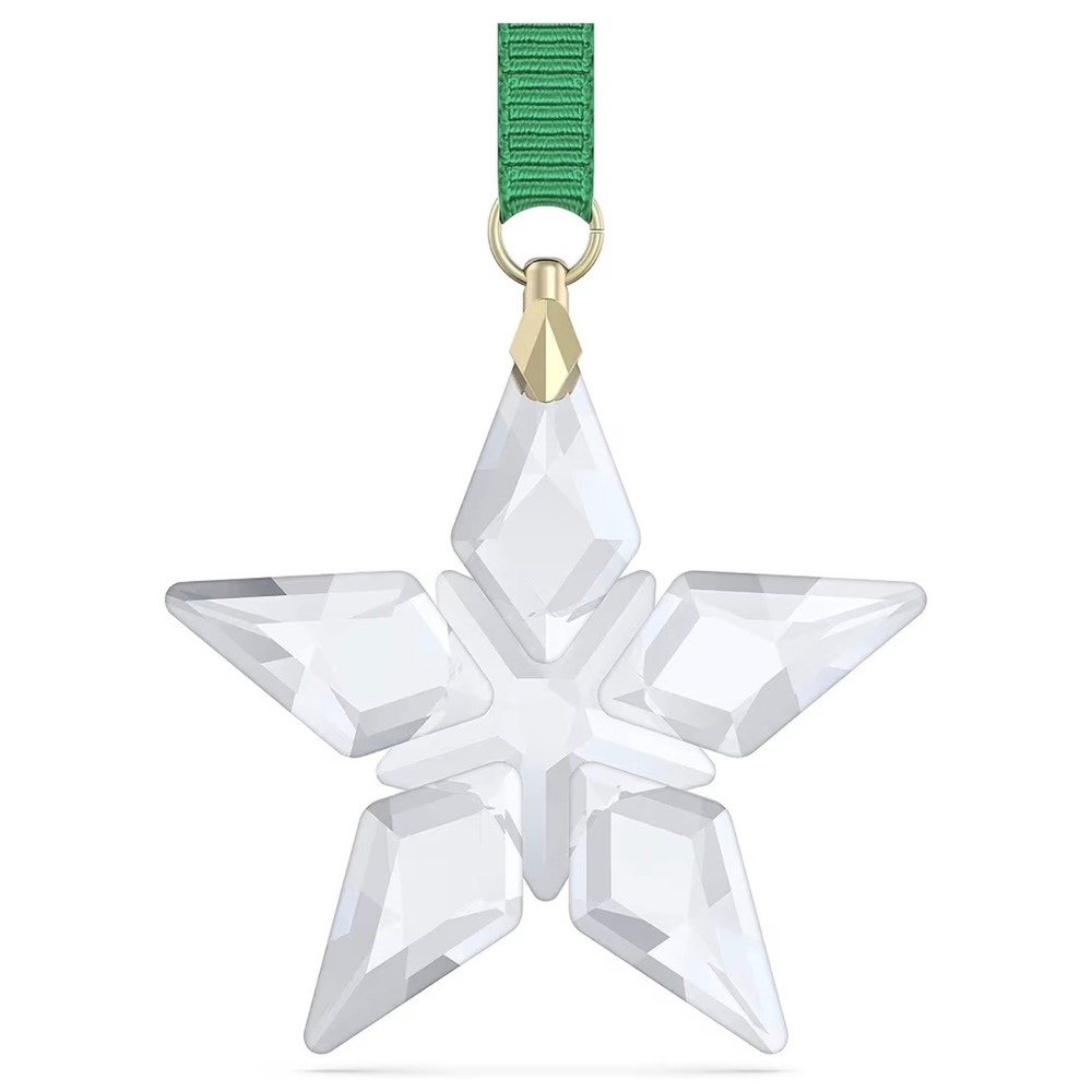 Lot of 5 Swarovski Annual Edition 2023 Little Star Ornament Green Ribbon Gold